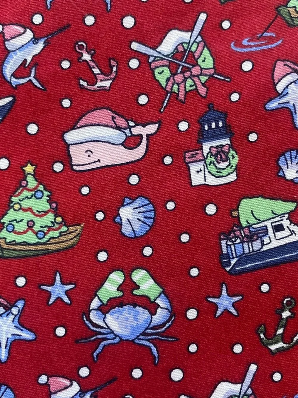 Vineyard Vines Christmas Sleep Shorts Nautical Print NOT FLANNEL -- NEW